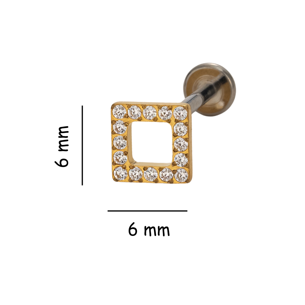 Spark Frame Titanium Flat Back Stud Earring