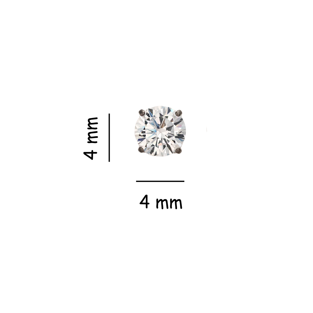 Timeless Radiance Flat Back Titanium Stud Earring