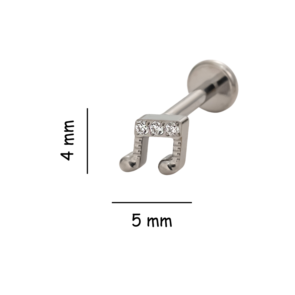 Melody Titanium Flat Back Stud Earring