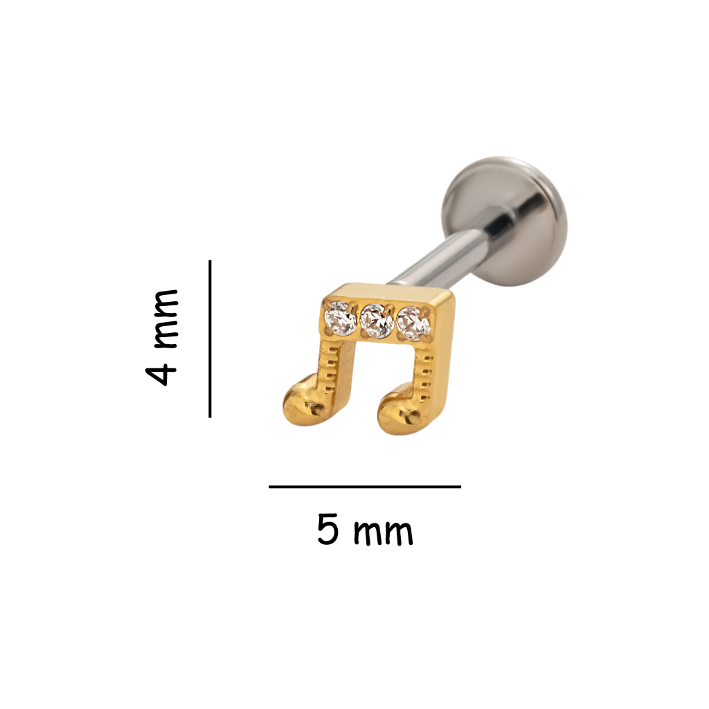 Melody Titanium Flat Back Stud Earring