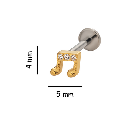 Melody Titanium Flat Back Stud Earring