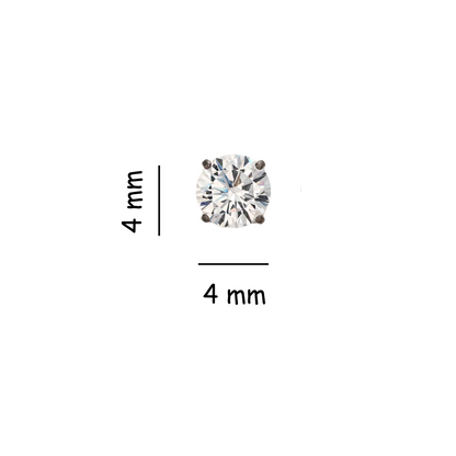 Timeless Radiance Flat Back Titanium Stud Earring