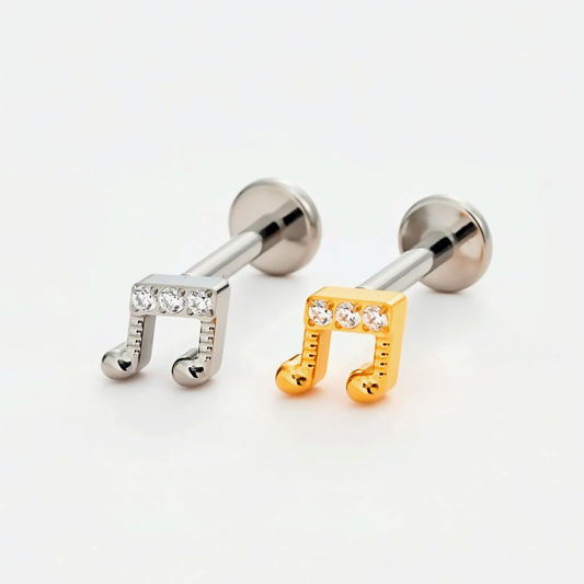Internally Threaded | Melody Titanium Flat Back Stud Earring