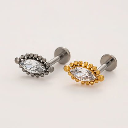 Celestial Eye Flat Back Titanium Stud Earring