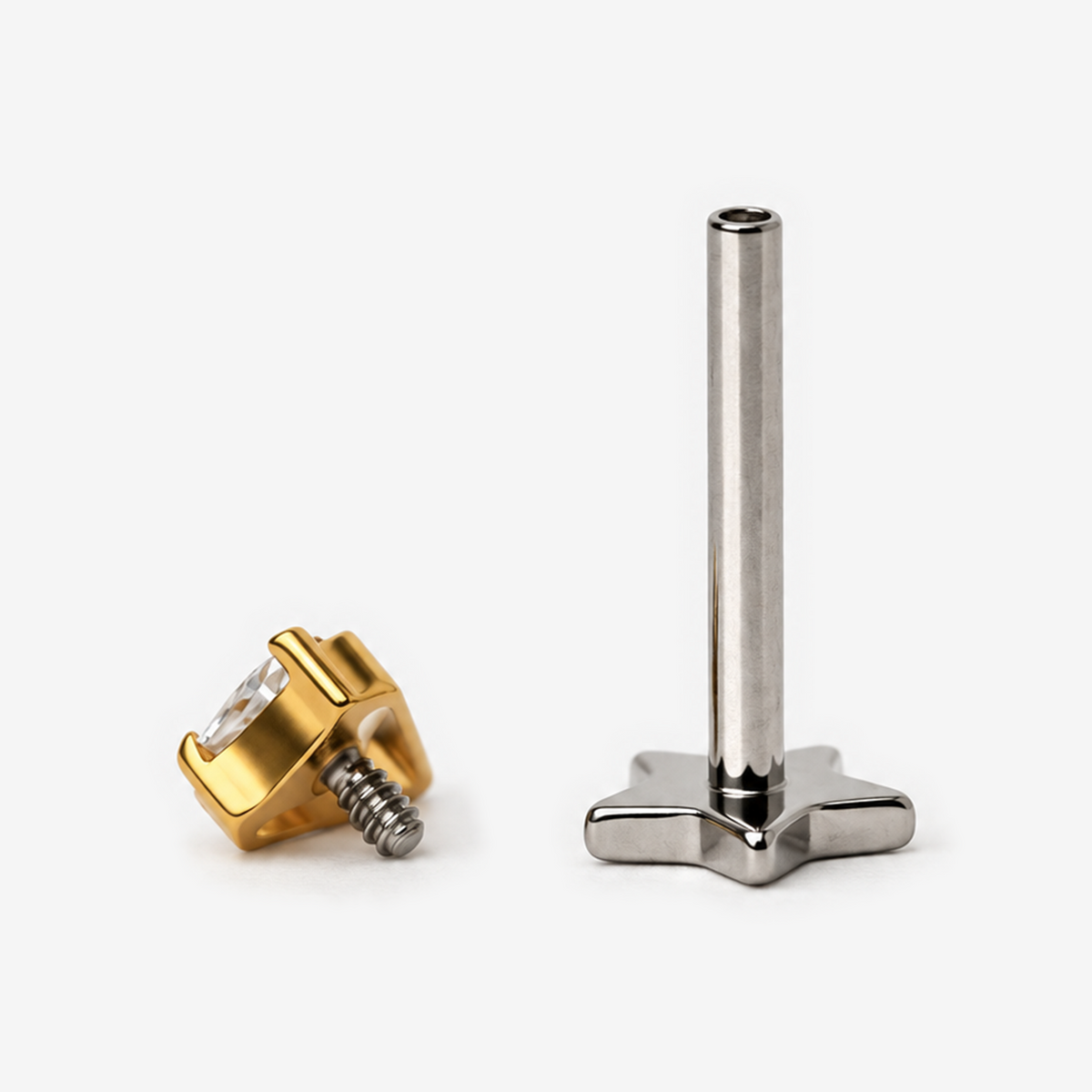 Nova Triangle earring with detached top and titanium post