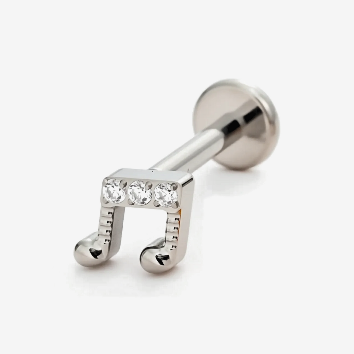 Melody titanium flat back stud earring
