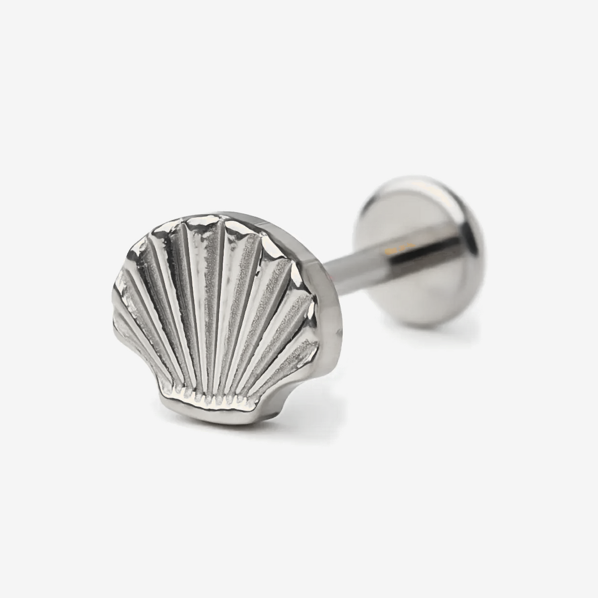 Shell Crest titanium flat back stud earring