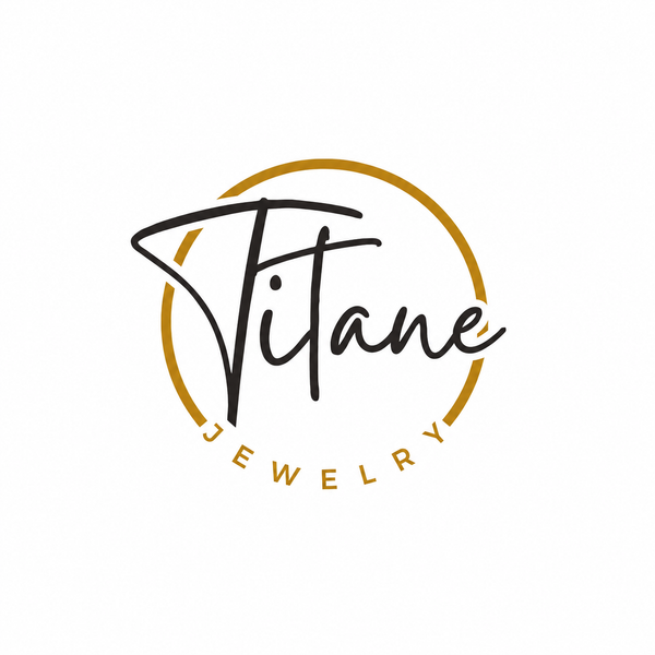Titane Jewelry full logo in charcoal and antique gold