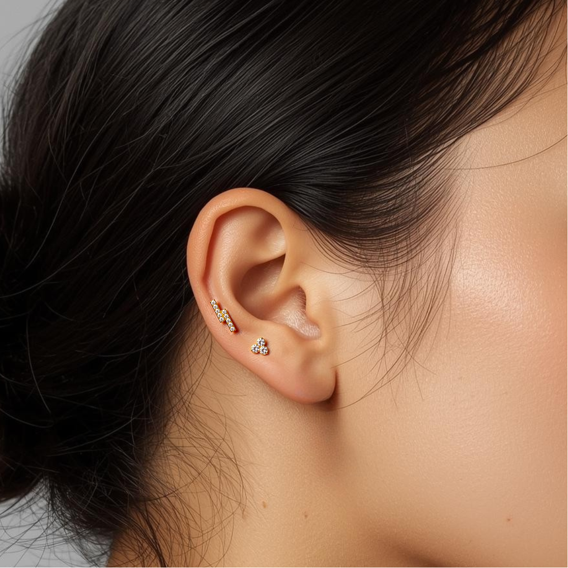Titanium flat back Earrings